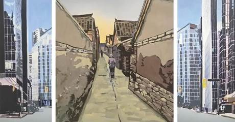 韩晓艺-《回家的路》-62cmX125m-丝网版画手绘创作稿(素描纸,水粉,丙烯).jpg