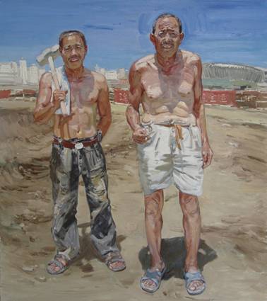 《晌午》油画150 x170cm 2009年太阳集团tcy8722.jpg